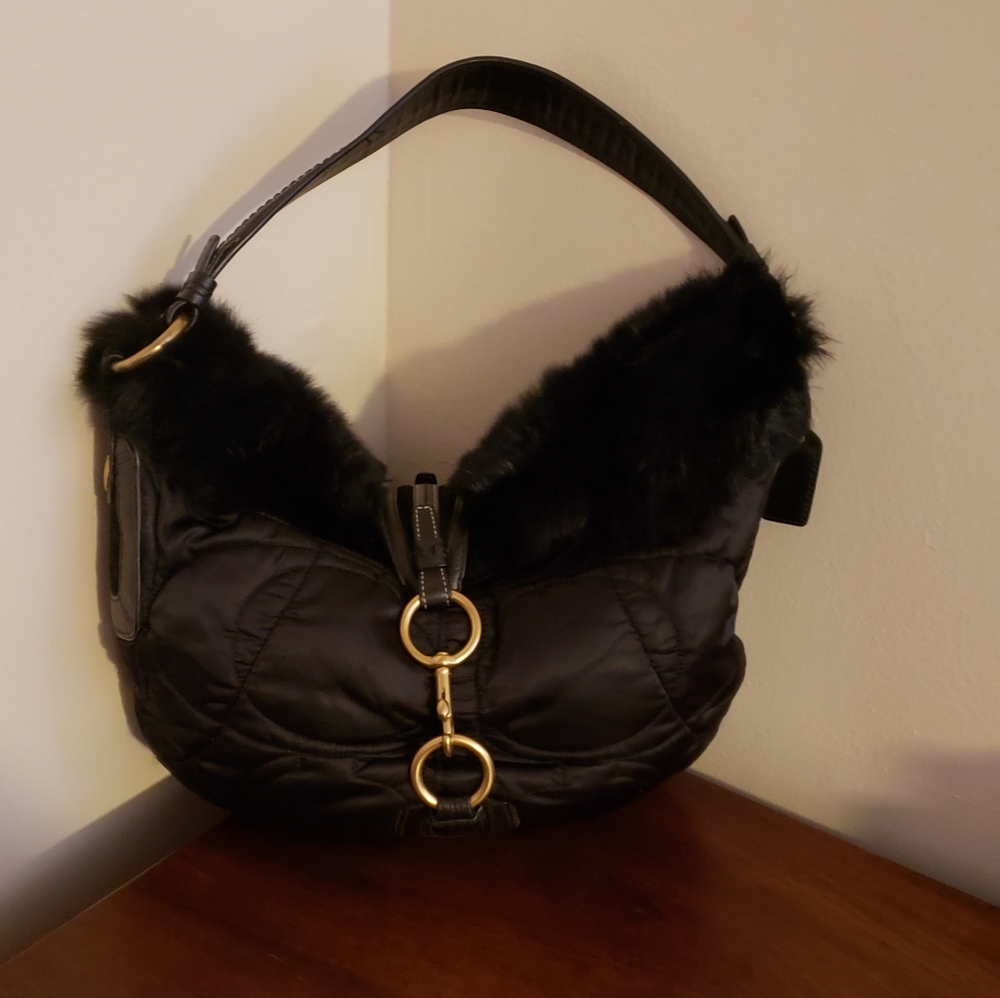 Coach Quilted SoHo Hobo Bag Ski Satchel